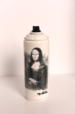 ''Mona Test'' customised empty spray can by Dotmasters